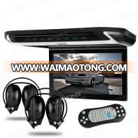 CR108HDSD Xtrons 10" HD Digital TFT Monitor Touch Panel Car Roof DVD Player with HDMI &2pcs IR headphones