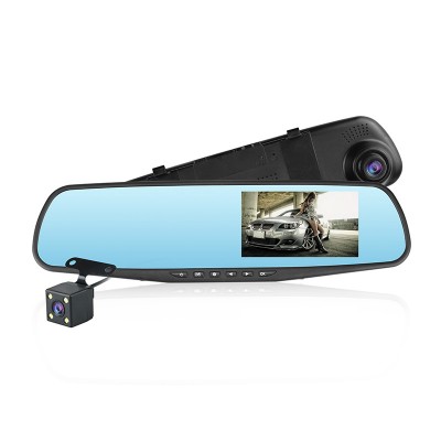 4.3 inch 1080P HD dual record mirror camera dash cam car DVR