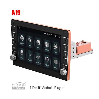 1 Din 1080P 9 inch Touch Screen Rear Camera Gps Car Universal Android Car Mp5 Radio Video Dvd  Auto Player Stereo Multimedia