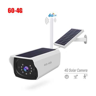 HD 1080P Outdoor Wireless 4G security ip Camera with SIM Card/SD Card Solar Powered panel Remote Monitoring