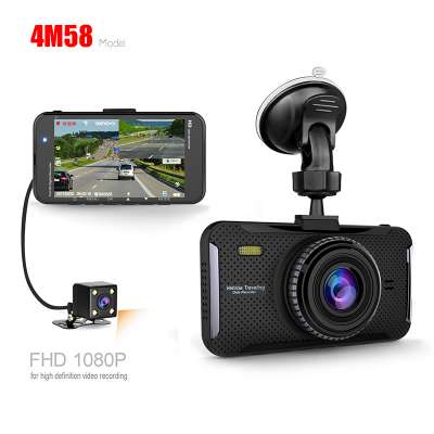 Dual Dash Cam 4" 1080P Front and Rear Dash Cams, 170 Degree Wide Angle Car Camera with G-Sensor, WDR, Loop Recording