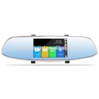 DVR car dual camera 5 inch  HD1080P with mirror and reversing camera