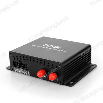 High-speed Car DVB-T2 digital television receiving box with dual antenna