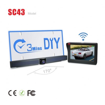 2020 Newest DIY Solar Car Camera Wireless IP67 170 degree High Power Solar Camera for Car Reversing Aid