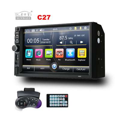 7 inch Touch Screen Steering Wheel Control Mirror Link Multimedia 2 Din Universal Android Mp5 Car Radio Video Stereo DVD Player