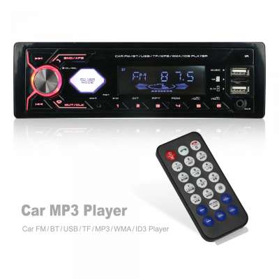 New Private Tooling 1 Din Bluetooth 2 USB Port TF Card 4 Color Backup LCD Display 4 RCA Output Car FM Radio MP3  Stereo Player